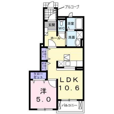 ドウ・ベル・メゾンⅠ 102【管理NO：1-015506501-01020】 ★家具家電は申し込み後に搬入します★ ★2026年09月中旬入居可能★の物件画像