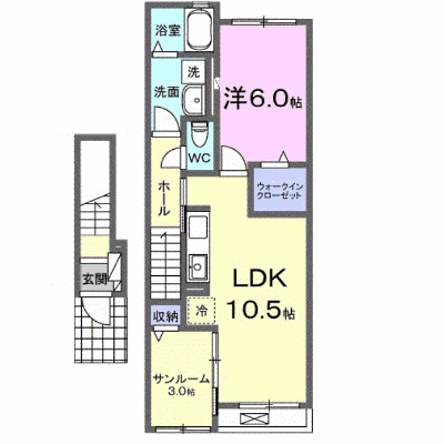 ウィステリアガーデン 203【管理NO：1-028340901-02030】 ★家具家電は申し込み後に搬入します★ ★2026年10月中旬入居可能★の物件画像