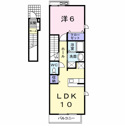 クローバー 201【管理NO：1-014540001-02010】 ★家具家電は申し込み後に搬入します★ ★2026年09月中旬入居可能★の物件画像