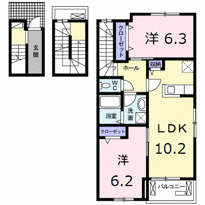 アルコバレーニⅢ 301【管理NO：1-024484101-03010】 ★家具家電は申し込み後に搬入します★ ★2026年09月中旬入居可能★の物件画像
