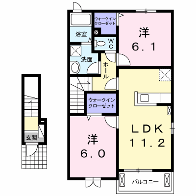 フルールⅡ 203【管理NO：1-021547301-02030】 ★家具家電は申し込み後に搬入します★ ★2026年09月中旬入居可能★の物件画像