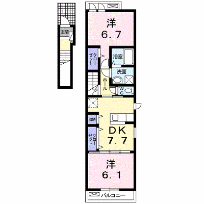 プチ・リヴェール 201【管理NO：1-019216901-02010】 ★家具家電は申し込み後に搬入します★ ★2026年09月下旬入居可能★の物件画像