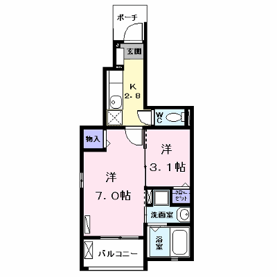 セシルパーク　Ｂ 103【管理NO：1-023544402-01030】 ★家具家電は申し込み後に搬入します★の物件画像