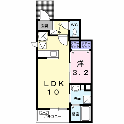 エストソーレⅡ 103【管理NO：1-022785601-01030】 ★家具家電は申し込み後に搬入します★の物件画像