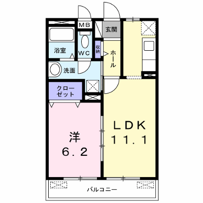 アミティエⅡ 102【管理NO：1-017415801-01020】 ★家具家電は申し込み後に搬入します★ ★2026年09月中旬入居可能★の物件画像