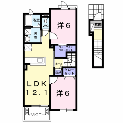 メゾンフラワー 202【管理NO：1-019542401-02020】 ★家具家電は申し込み後に搬入します★ ★2026年10月中旬入居可能★の物件画像