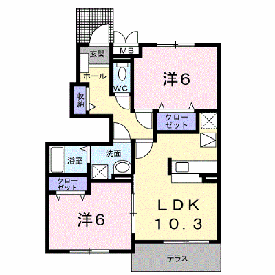 エフルゲンスＡ 102【管理NO：1-013668301-01020】 ★家具家電は申し込み後に搬入します★ ★2026年09月中旬入居可能★の物件画像