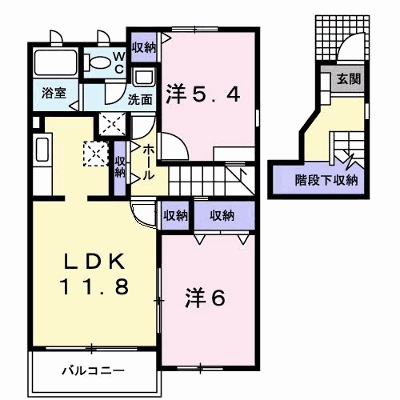 ジュネス 201【管理NO：1-010467801-02010】 ★家具家電は申し込み後に搬入します★ ★2026年09月中旬入居可能★の物件画像