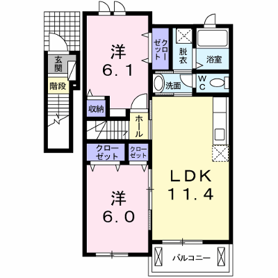 プラシード　弐番館 202【管理NO：1-016393702-02020】 ★家具家電は申し込み後に搬入します★の物件画像