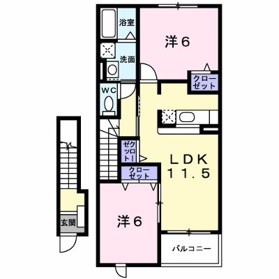 メゾン　ポム　Ａ 202【管理NO：1-013245101-02020】 ★家具家電は申し込み後に搬入します★の物件画像