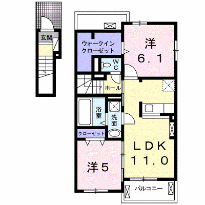 ジャカランダ 201【管理NO：1-025501901-02010】 ★家具家電は申し込み後に搬入します★ ★2026年09月下旬入居可能★の物件画像
