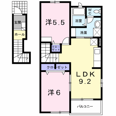 メゾン　ド　シャテーヌ　Ⅱ 201【管理NO：1-013941002-02010】 ★家具家電は申し込み後に搬入します★ ★2026年10月下旬入居可能★の物件画像
