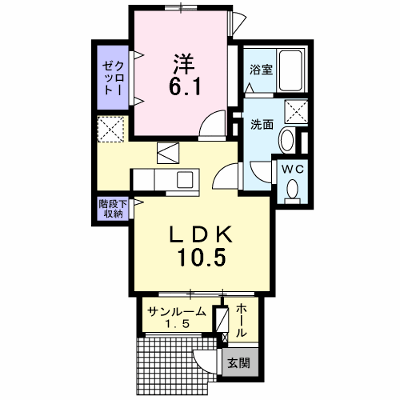 ベルフラワ－博多 105【管理NO：1-025685901-01050】 ★家具家電は申し込み後に搬入します★ ★2026年11月中旬入居可能★の物件画像