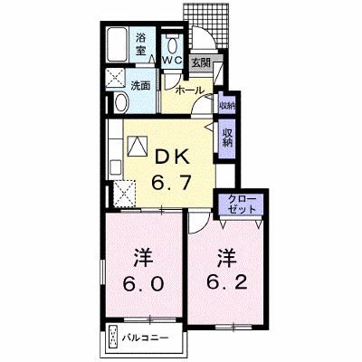 ヒルサイド　Ⅱ 104【管理NO：1-023798902-01040】 ★家具家電は申し込み後に搬入します★ ★2026年09月中旬入居可能★の物件画像