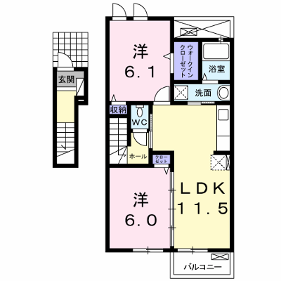 ハッピーメゾン　Ⅲ 202【管理NO：1-020018601-02020】 ★家具家電は申し込み後に搬入します★の物件画像