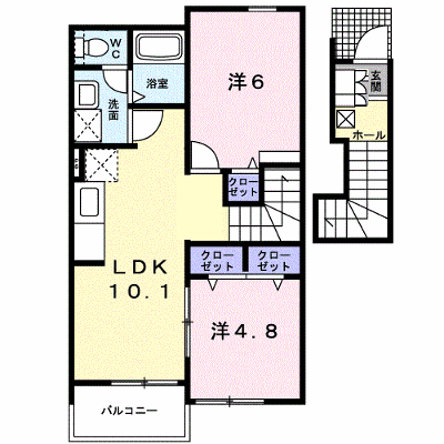 ヌーベル・オーブＡ 203【管理NO：1-012848601-02030】 ★家具家電は申し込み後に搬入します★の物件画像