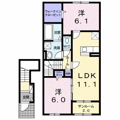 サニーテラス　Ａ 202【管理NO：1-026605701-02020】 ★家具家電は申し込み後に搬入します★ ★2026年10月中旬入居可能★の物件画像