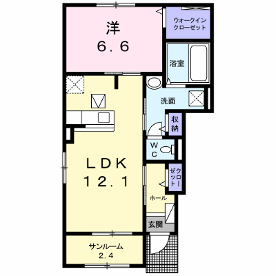 メロウ・カーサＢ 101【管理NO：1-025011802-01010】 ★家具家電は申し込み後に搬入します★ ★2026年09月上旬入居可能★の物件画像