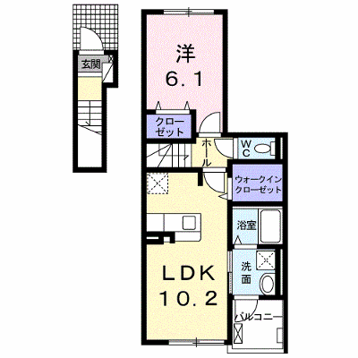 メゾンシュシュ 202【管理NO：1-028055801-02020】 ★家具家電は申し込み後に搬入します★ ★2026年09月中旬入居可能★の物件画像