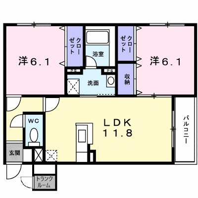 ジュネス松陰 101【管理NO：1-012268901-01010】 ★家具家電は申し込み後に搬入します★ ★2026年10月中旬入居可能★の物件画像
