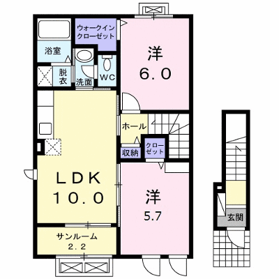 アメジスト　ガーデン 201【管理NO：1-024963801-02010】 ★家具家電は申し込み後に搬入します★ ★2026年08月下旬入居可能★の物件画像