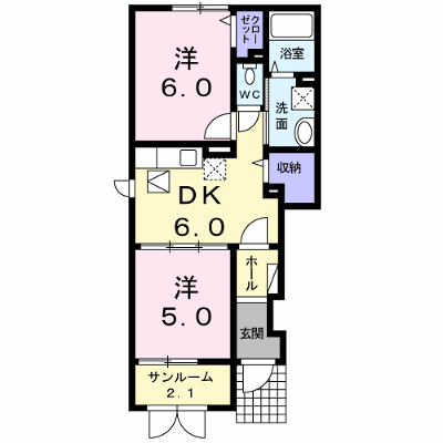 ベルメゾンＫ 101【管理NO：1-018462901-01010】 ★家具家電は申し込み後に搬入します★ ★2026年10月中旬入居可能★の物件画像