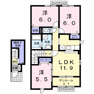 レジデンス・アクアⅡ 204【管理NO：1-015133702-02040】 ★家具家電は申し込み後に搬入します★ ★2026年10月上旬入居可能★の物件画像