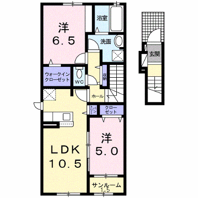 セレーノ　Ⅱ 204【管理NO：1-025153502-02040】 ★家具家電は申し込み後に搬入します★ ★2026年10月上旬入居可能★の物件画像