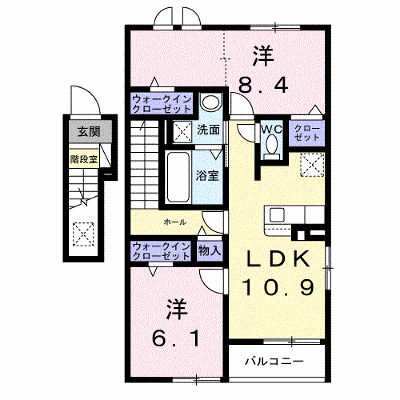 カンピドリオⅡ 201【管理NO：1-028640602-02010】 ★家具家電は申し込み後に搬入します★ ★2026年12月下旬入居可能★の物件画像