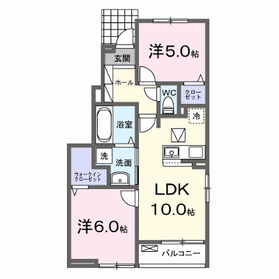 カンピドリオⅡ 101【管理NO：1-028640602-01010】 ★家具家電は申し込み後に搬入します★ ★2026年12月下旬入居可能★の物件画像
