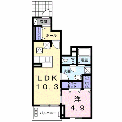 フェリス 105【管理NO：1-022576401-01040】 ★家具家電は申し込み後に搬入します★ ★2026年09月中旬入居可能★の物件画像