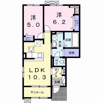 パルレ・モア・ダムール 101【管理NO：1-025177302-01010】 ★家具家電は申し込み後に搬入します★ ★2026年09月下旬入居可能★の物件画像