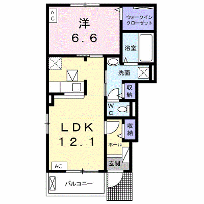 ラ・ポーム　Ａ 101【管理NO：1-022795501-01010】 ★家具家電は申し込み後に搬入します★ ★2026年10月中旬入居可能★の物件画像