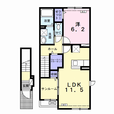 フレイム（ｆｌａｍｅ） 205【管理NO：1-027489501-02040】 ★家具家電は申し込み後に搬入します★ ★2026年09月中旬入居可能★の物件画像