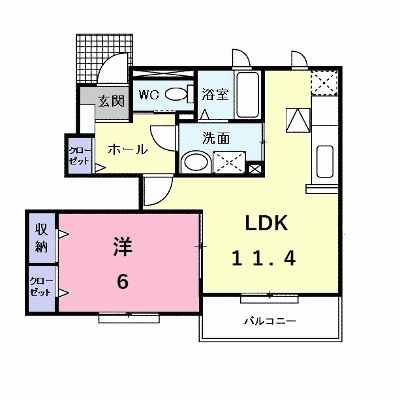 グレイス　リリー　Ａ 103【管理NO：1-016690001-01030】 ★家具家電は申し込み後に搬入します★の物件画像