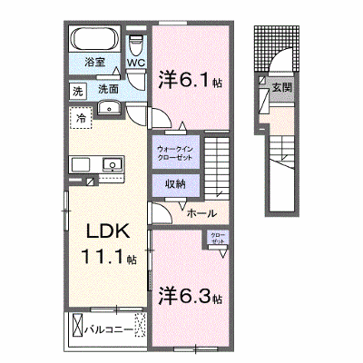 モデルヌ　アンジュ 205【管理NO：1-027901401-02050】 ★家具家電は申し込み後に搬入します★ ★2026年09月中旬入居可能★の物件画像