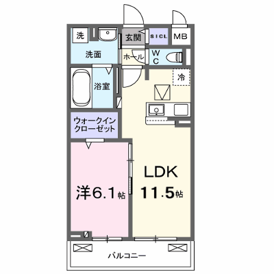 メゾン　アイランド 102【管理NO：1-027491701-01020】 ★家具家電は申し込み後に搬入します★ ★2026年10月中旬入居可能★の物件画像