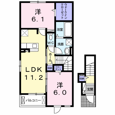エアリーサウス 201【管理NO：1-025484901-02010】 ★家具家電は申し込み後に搬入します★ ★2026年09月中旬入居可能★の物件画像