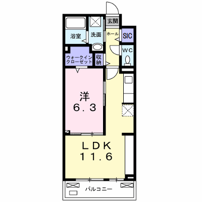 シャルモン深野　Ｗｅｓｔ 207【管理NO：1-027213202-02060】 ★家具家電は申し込み後に搬入します★ ★2026年09月中旬入居可能★の物件画像