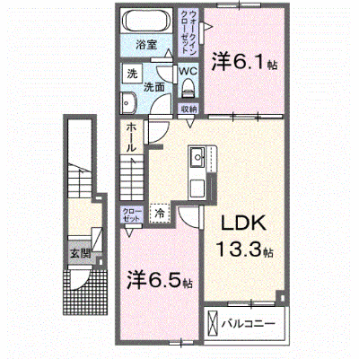 フローラル・カルムⅡ　Ａ 202【管理NO：1-028650301-02020】 ★家具家電は申し込み後に搬入します★ ★2027年02月上旬入居可能★の物件画像