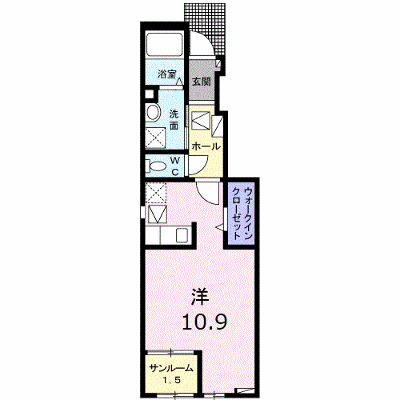 モン・シュシュⅡ 103【管理NO：1-027259802-01030】 ★家具家電は申し込み後に搬入します★の物件画像