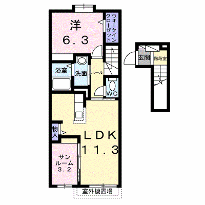 グロリオサ川根 202【管理NO：1-028687301-02020】 ★家具家電は申し込み後に搬入します★ ★2026年12月中旬入居可能★の物件画像