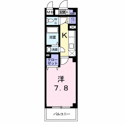グッド　ワン 102【管理NO：1-014639101-01020】 ★家具家電は申し込み後に搬入します★の物件画像