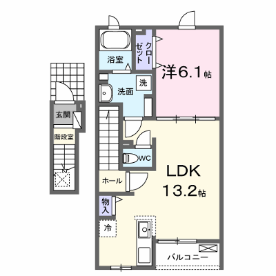 ニューライズ　セキネ　Ⅱ 202【管理NO：1-028236402-02020】 ★家具家電は申し込み後に搬入します★ ★2026年08月下旬入居可能★の物件画像