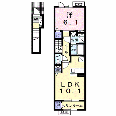 ソールオリエンス 202【管理NO：1-027878801-02020】 ★家具家電は申し込み後に搬入します★ ★2026年10月中旬入居可能★の物件画像
