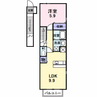 サニーレジデンスⅡ 201【管理NO：1-013487601-02010】 ★家具家電は申し込み後に搬入します★ ★2026年09月中旬入居可能★の物件画像