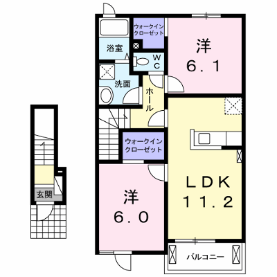 アンソレイエ 203【管理NO：1-019595001-02030】 ★家具家電は申し込み後に搬入します★ ★2026年10月上旬入居可能★の物件画像