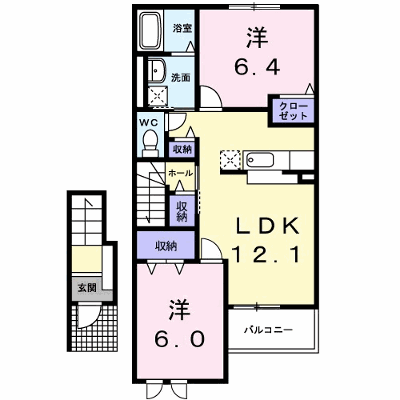 ジェルセートＢ 202【管理NO：1-014571902-02020】 ★家具家電は申し込み後に搬入します★ ★2026年10月中旬入居可能★の物件画像