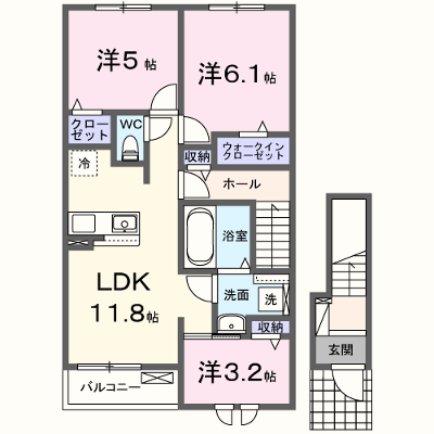 アルコ・イリス 202【管理NO：1-028854001-02020】 ★家具家電は申し込み後に搬入します★ ★2027年02月上旬入居可能★の物件画像