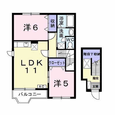 フィオーレⅠ 201【管理NO：1-010464901-02010】 ★家具家電は申し込み後に搬入します★の物件画像